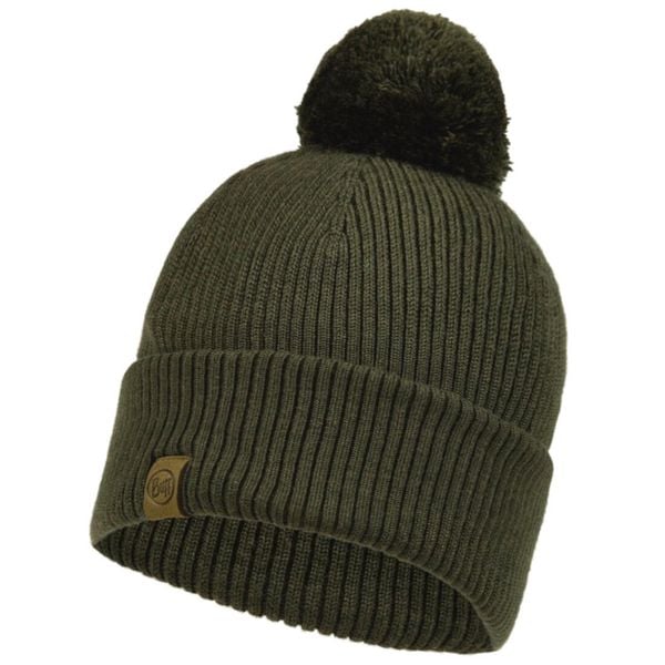 Czapka dla dorosłych Buff Lifestyle Adult Knitted Hat TIM Merino. Zielone czapki zimowe Buff, bez wzorów, sportowe. W wyprzedaży za 103.46 zł.