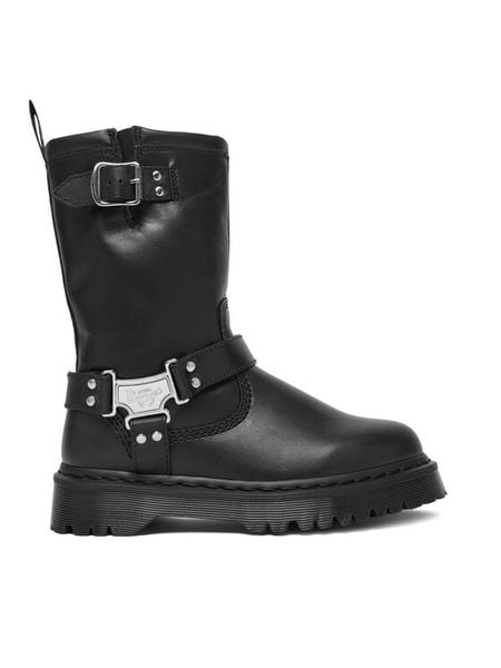Dr. Martens Botki Anistone HI DM32199001 Czarny. Czarne botki Dr Martens, bez wzorów, ze skóry, bez obcasa, na płaskiej podeszwie, bez zapięcia. Za 899.99 zł.