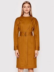 Victoria Victoria Beckham Sukienka codzienna 1122WDR003327C Brązowy Regular Fit. Brązowe sukienki Victoria Victoria Beckham, na co dzień, bez wzorów, z bawełny, bez kołnierzyka, bez ramiączek, proste. Za 2,079.00 zł.