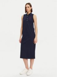 Polo Ralph Lauren Sukienka codzienna 211968292002 Granatowy Regular Fit. Niebieskie sukienki Polo Ralph Lauren, na co dzień, l, bez wzorów, z bawełny, bez kołnierzyka, bez ramiączek, proste. Za 459.99 zł.
