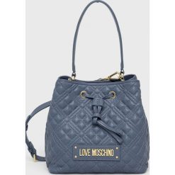 Love Moschino torebka kolor granatowy. Niebieskie torebki klasyczne Love Moschino, bez wzorów, bez dodatków. Za 949.99 zł.