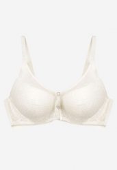 Jasnobeżowy Biustonosz Push-Up z Koronki Ozdobiony Metalową Aplikacją Arissta. Brązowe biustonosze Renee, z aplikacjami, z koronki. W wyprzedaży za 35.99 zł.