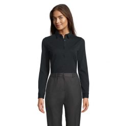 Koszula damska Sol's Balthazar. Czarne koszule SOL'S, s, bez wzorów, z bawełny, eleganckie, bez kołnierzyka, bez ramiączek. Za 214.00 zł.
