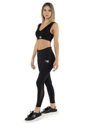 Legginsy na co dzień na siłownię. Czarne legginsy LEONE 1947 APPAREL, bez wzorów, sportowe. Za 218.92 zł.