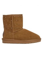 Pepe Jeans FOOTWEAR Skórzane botki zimowe w kolorze jasnobrązowym rozmiar: 40. Brązowe botki Pepe Jeans FOOTWEAR, bez wzorów, z jeansu, bez obcasa, bez zapięcia. Za 167.67 zł.