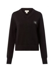 Calvin Klein Jeans Sweter Kobiety Bawełna czarny, XS. Czarne swetry Calvin Klein Jeans, xs, bez wzorów, z bawełny, klasyczne, bez ramiączek. Za 279.95 zł.
