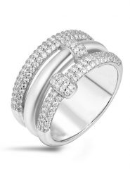 DI GIORGIO Srebrny pierścionek z cyrkoniami rozmiar: 56. Szare pierścionki DI GIORGIO, z cyrkonią, srebrne. Za 217.99 zł.