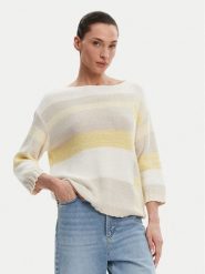 Olsen Sweter 11004051 Beżowy Regular Fit. Brązowe swetry Olsen, bez wzorów, z bawełny, bez ramiączek. Za 319.99 zł.