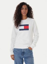Tommy Jeans Bluza Flag DW0DW22564 Écru Regular Fit. Bluzy Tommy Jeans, xl, bez wzorów, z bawełny, bez ramiączek, bez kaptura. Za 369.99 zł.