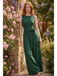 SOULSHAE Kombinezon w kolorze zielonym rozmiar: XXL/3XL. Zielone kombinezony SOULSHAE, xl, bez wzorów, z tkaniny, bez kołnierzyka, bez ramiączek. Za 169.95 zł.