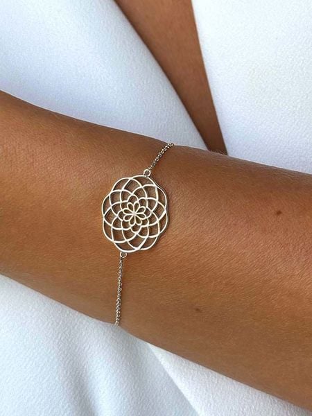 Eclat d'Argent Srebrna bransoletka z elementem ozdobnym rozmiar: onesize. Szare bransoletki Eclat d'Argent, srebrne. Za 113.90 zł.