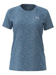 Under Armour Koszulka sportowa "Tech" w kolorze niebieskoszarym rozmiar: S. Niebieskie t-shirty sportowe Under Armour, s, bez wzorów, z materiału, bez ramiączek, outdoorowe. Za 69.99 zł.