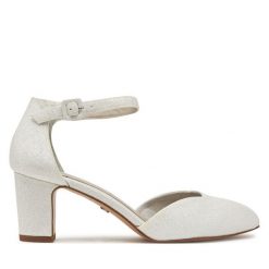 Czółenka Tamaris. Białe czółenka Tamaris, bez wzorów, bez obcasa, bez zapięcia. Za 269.99 zł.