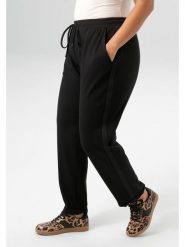 Aniston Spodnie w kolorze czarnym rozmiar: 54. Czarne spodnie materiałowe Aniston, bez wzorów, z materiału, z podwyższonym stanem. Za 88.64 zł.