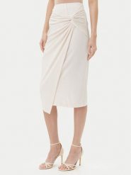 Rinascimento Spódnica CFC0123489003 Beżowy Regular Fit. Brązowe spódnice Rinascimento, xl, bez wzorów, z syntetyku, midi. Za 299.99 zł.