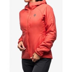 Kurtka ocieplana damska Black Diamond First Light Stretch Hoody. Czerwone kurtki Black Diamond, bez wzorów, sportowe, bez kaptura. Za 907.49 zł.
