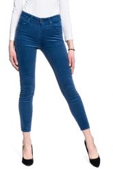 SPODNIE DAMSKIE SZTRUKSOWE LEE SCARLETT HIGH ESTATE BLUE L626QG17 112114322. Niebieskie spodnie materiałowe Lee, bez wzorów, z materiału. Za 209.99 zł.