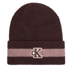 Czapka Calvin Klein. Czerwone czapki zimowe Calvin Klein, bez wzorów. Za 209.99 zł.