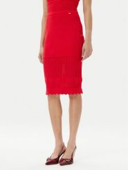 Gaudi Spódnica ołówkowa 511FD73005 Czerwony Slim Fit. Czerwone spódnice Gaudi, m, bez wzorów, z syntetyku, ołówkowe. Za 349.99 zł.