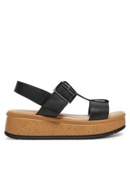 Lasocki Sandały ARC-4883-17 Czarny. Czarne sandały Lasocki, bez wzorów, ze skóry, bez obcasa, na koturnie, bez zapięcia. Za 118.99 zł.