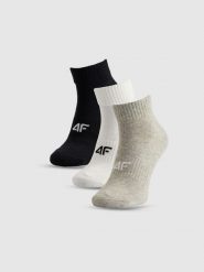 4F Skarpetki krótkie (3-pack) damskie - multikolor 39-42. Skarpetki 4f, bez wzorów, z bawełny, na fitness i siłownię. Za 54.99 zł.