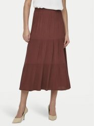 ONLY Spódnica maxi Mikka 15324808 Brązowy Regular Fit. Brązowe spódnice ONLY, s, bez wzorów, z wiskozy, maxi. Za 89.99 zł.