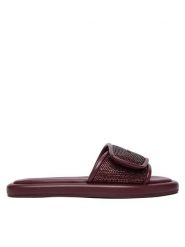 MICHAEL Michael Kors Klapki 40F5SKFA3S Bordowy. Czerwone klapki MICHAEL Michael Kors, bez wzorów, ze skóry, bez obcasa, bez zapięcia. Za 569.99 zł.