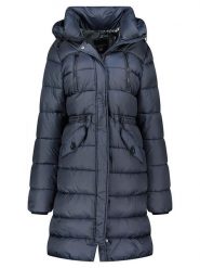 Geographical Norway Płaszcz pikowany "Bertille" w kolorze granatowym rozmiar: XXL. Niebieskie płaszcze Geographical Norway, xxl, bez wzorów, bez kaptura. Za 253.95 zł.