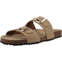 Sandały GEOX D BRIONIA Beżowy. Brązowe sandały Geox, bez wzorów, ze skóry, sportowe, bez obcasa, bez zapięcia. Za 281.99 zł.