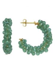 Luxenter Kolczyki-półkreole z kwarcem rozmiar: onesize. Żółte kolczyki Luxenter, z kwarcem, srebrne. Za 169.67 zł.