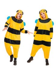 Carnival Party Kombinezon kostiumowy "Bee" w kolorze żółto-czarnym rozmiar: S/M. Czarne kombinezony Carnival Party, m, bez wzorów, bez kołnierzyka, bez ramiączek, krótkie. Za 126.99 zł.