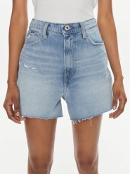 Pepe Jeans Szorty jeansowe A-Line Short Uhw PL801112RH3 Niebieski Slim Fit. Niebieskie szorty Pepe Jeans, bez wzorów, z bawełny. Za 329.99 zł.