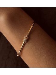 Les Petites Précieuses Pozłacana bransoletka z cyrkoniami rozmiar: onesize. Żółte bransoletki Les Petites Précieuses, z cyrkonią, pozłacane. Za 260.99 zł.