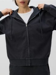 Rozpinana bluza z kapturem - jasnoszary. Szare bluzy Reserved, l, bez wzorów, z bawełny, bez ramiączek, z kapturem. Za 99.99 zł.