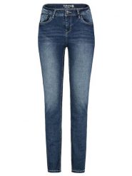 Sublevel Dżinsy - Slim fit - w kolorze granatowym rozmiar: XS. Niebieskie jeansy Sublevel, xs, z aplikacjami, ze skóry, klasyczne. Za 66.16 zł.