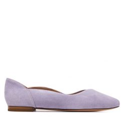 Baleriny Caprice. Fioletowe baleriny Caprice, bez wzorów, bez obcasa, bez zapięcia. Za 169.99 zł.