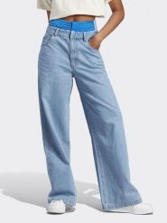 Adidas Dżinsy - Comfort fit - w kolorze błękitnym rozmiar: 34. Niebieskie jeansy adidas, bez wzorów, z bawełny, klasyczne, z podwyższonym stanem. Za 192.33 zł.