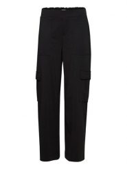 ICHI Spodnie materiałowe 20120199 Czarny Regular Fit. Czarne spodnie materiałowe ICHI, bez wzorów, z materiału. Za 139.99 zł.