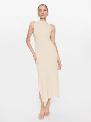 IVY OAK Sukienka dzianinowa Klaudia IO1123S3119 Beżowy Slim Fit. Brązowe sukienki IVY & OAK, s, bez wzorów, z dzianiny, bez kołnierzyka, bez ramiączek. Za 619.99 zł.