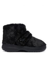 Crocs Kapcie Classic Unfurgettable Boot 211743 Czarny. Czarne kapcie Crocs, bez wzorów, z materiału. Za 379.99 zł.