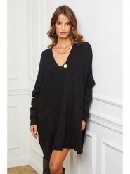 Joséfine Sukienka dzianinowa "Farjo" w kolorze czarnym rozmiar: L. Czarne sukienki Joséfine, l, bez wzorów, z dzianiny, bez kołnierzyka, bez ramiączek, mini. Za 191.88 zł.