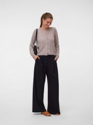 Vero Moda Kardigan w kolorze szarobrązowym rozmiar: XS. Brązowe swetry Vero Moda, xs, bez wzorów, ze splotem, bez ramiączek. Za 109.95 zł.
