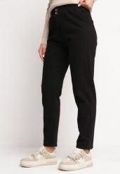 Czarne Jeansy Mom Fit z Elastycznej Bawełny Lapiras. Czarne jeansy Born2be, l, z aplikacjami, z bawełny, eleganckie, z podwyższonym stanem. W wyprzedaży za 84.99 zł.