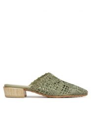 Hispanitas Klapki HV264790 C001 Zielony. Zielone klapki Hispanitas, bez wzorów, z materiału, bez obcasa, bez zapięcia. Za 549.99 zł.