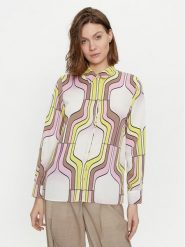 Marella Koszula Sirena 2413111033 Różowy Regular Fit. Czerwone koszule Marella, bez wzorów, z syntetyku, bez kołnierzyka, bez ramiączek. Za 429.99 zł.