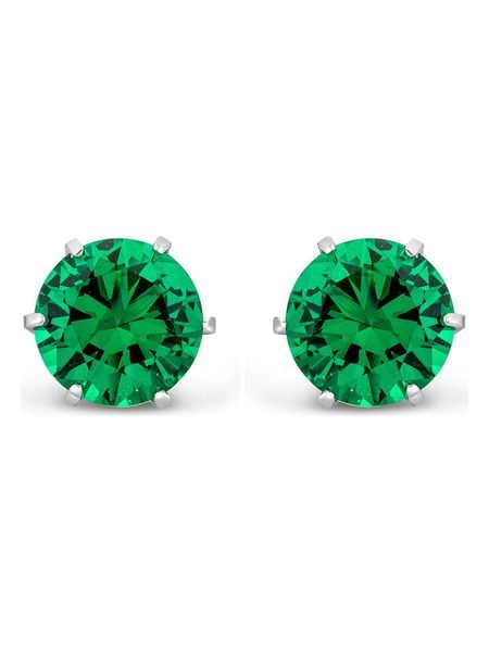 Diamant Exquis Złote kolczyki-wkrętki ze szmaragdami rozmiar: onesize. Szare kolczyki Diamant Exquis, z szmaragdem, złote. Za 482.03 zł.