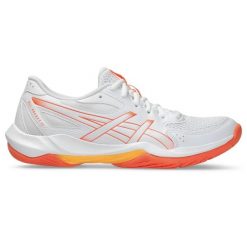 Damskie buty halowe Asics Gel-Rocket 12. Białe buty treningowe ASICS, bez wzorów, z gumy, bez zapięcia, na fitness i siłownię. Za 332.00 zł.