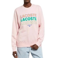 Bluza damska Lacoste SF1267. Czerwone bluzy Lacoste, xs, bez wzorów, z bawełny, eleganckie, bez ramiączek, bez kaptura. Za 417.00 zł.