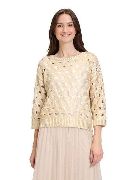 BETTY & CO Sweter w kolorze beżowym rozmiar: 44. Brązowe swetry Betty & Co, bez wzorów, bez ramiączek. Za 139.95 zł.