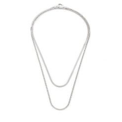 Naszyjnik Calvin Klein. Szare naszyjniki Calvin Klein, srebrne. Za 269.99 zł.